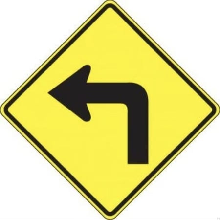Accuform DIRECTION SIGN LEFT TURN 30 in  X 30 in  DG FRW407DP